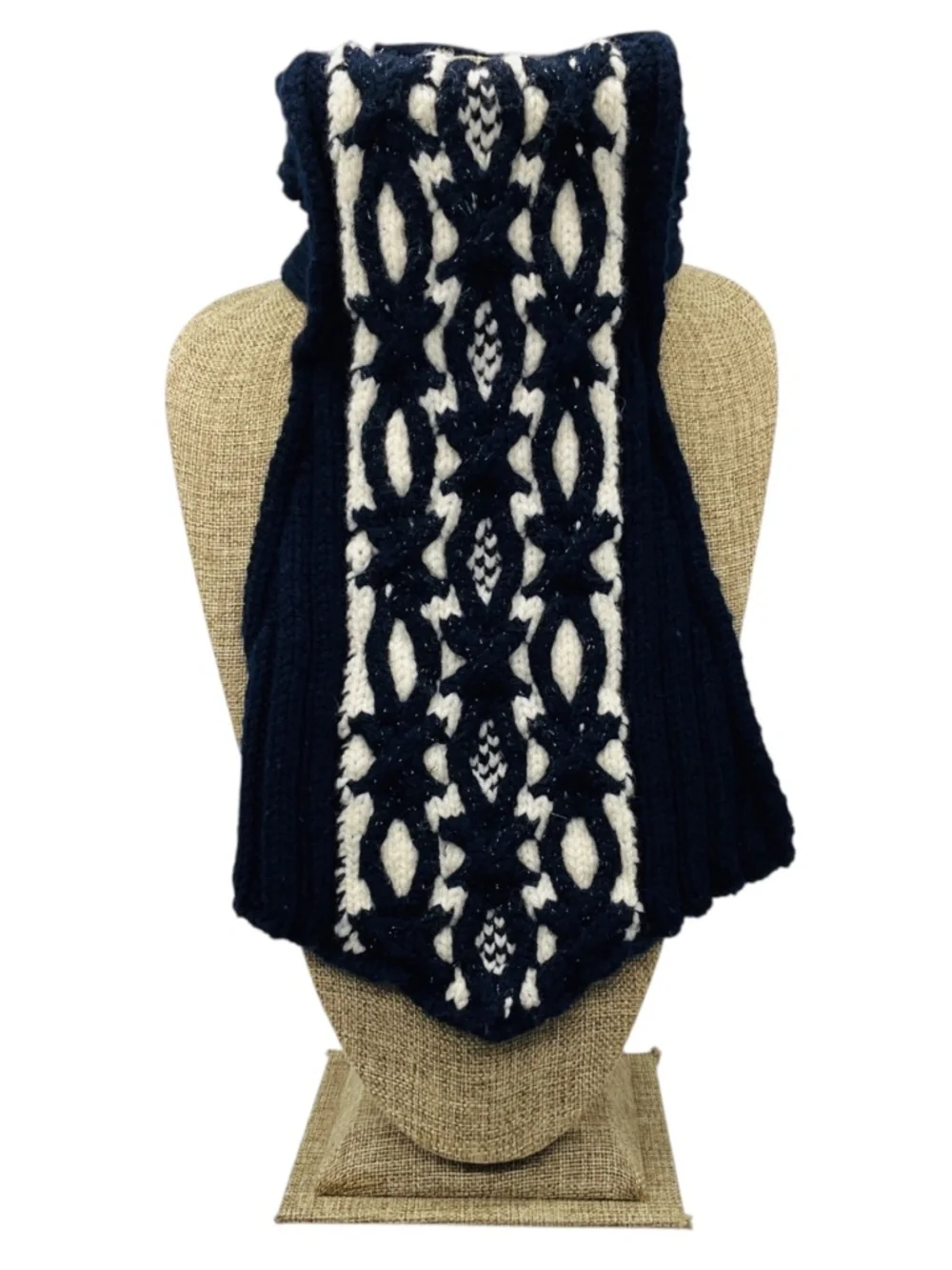 CHANEL navy ecru